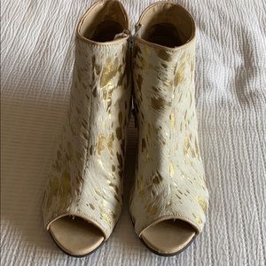 Naughty Monkey Cowhide Wedges, NEVER WORN